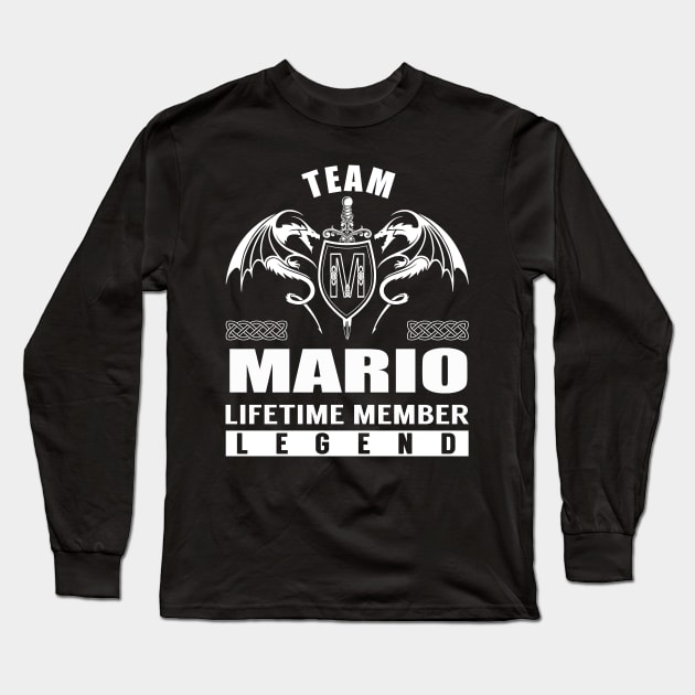 Team MARIO Lifetime Member Legend Long Sleeve T-Shirt by Lizeth